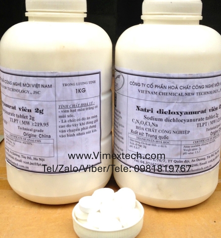 Natri Dichloroisocyanurate -(SDIC)-viên 2g-TQ-5kg-Tính chất hóa lý và các ứng dụng khử trùng nước