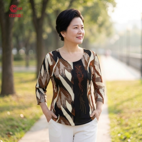 26127 - Họa Tiết Hội Họa Ánh Kim Thêu Phượng Hoàng Ép Đá Lấp Lánh