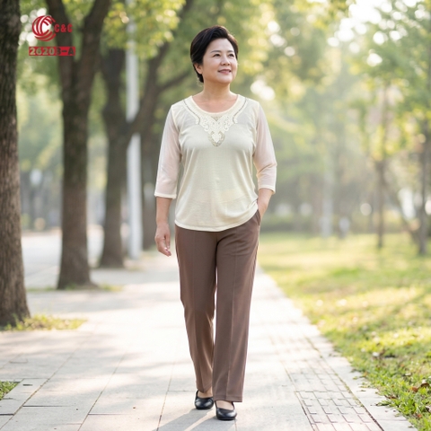 26203 - Quần Dài Thun Xô Suông Thanh Lịch