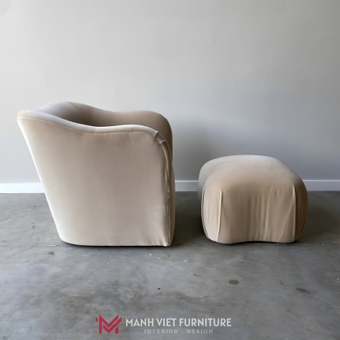 Edith Chair & Ottoman Set