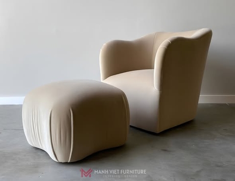 Edith Chair & Ottoman Set