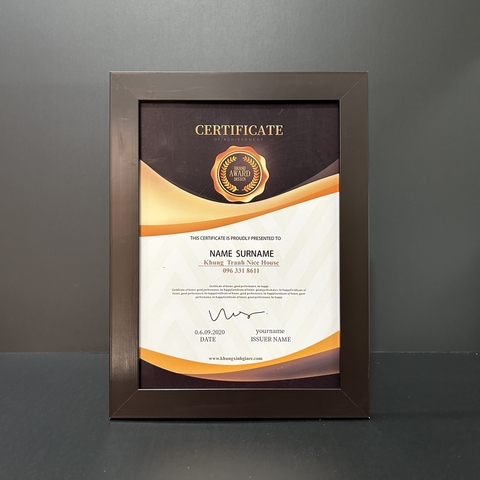 Khung Bằng Khen Gỗ 071N