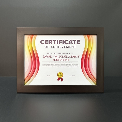 Khung Bằng Khen Gỗ Nâu 071N
