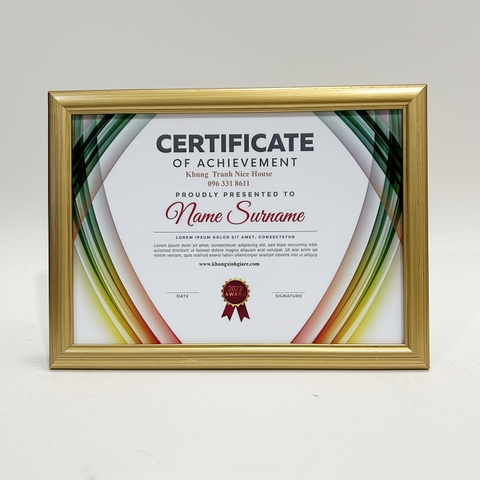 Khung Bằng Khen Gỗ 103V