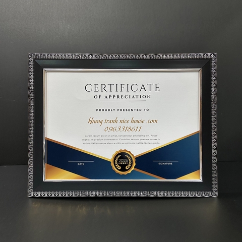 Khung Bằng Khen Hoa Văn Bạc 200BLS