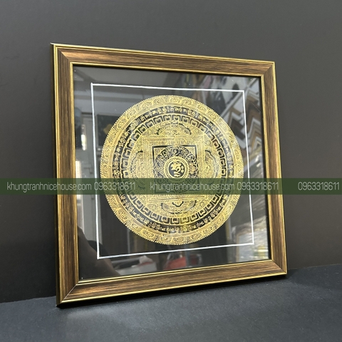 Khung Tranh Mandala màu vàng đồng 205V