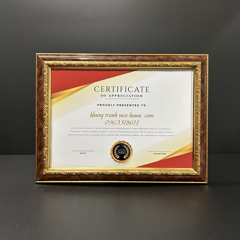 Khung Bằng Khen Đẹp 252BR