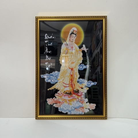 Khung Tranh Đính Đá Quan Thái Âm Bồ Tát 328VD