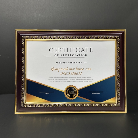 Khung Bằng Khen 3707N