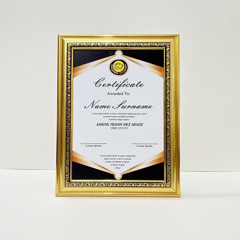 Khung Bằng Khen Nhũ Vàng 3707V