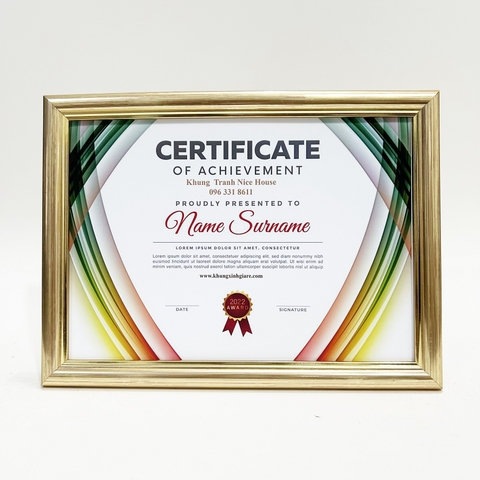 Khung Bằng Khen Gỗ 705V