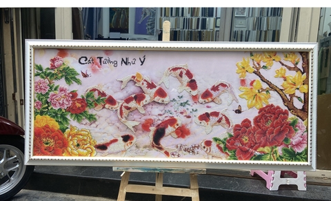 Khung Tranh Đính Đá Như Ý Cát Tường Mn