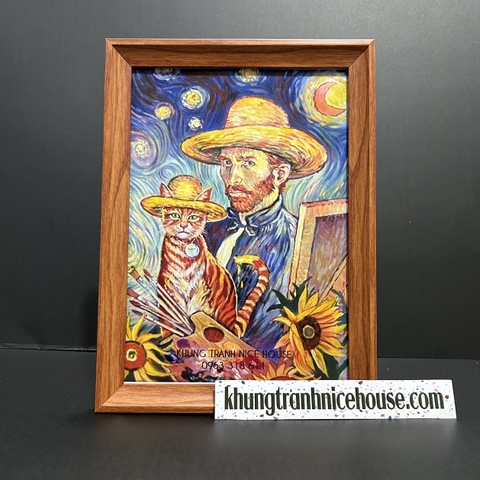 Khung màu nâu gỗ vát cạnh sang trọng CV-G