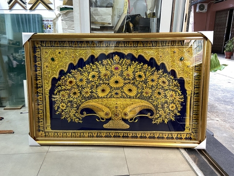 Khung Tranh Du Bai Vàng Đồng Đẹp