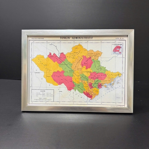 Khung bản đồ đẹp màu bạc F1B S