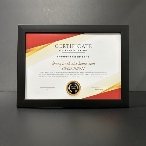 Khung Bằng Khen Giá Rẻ Màu Đen F2D
