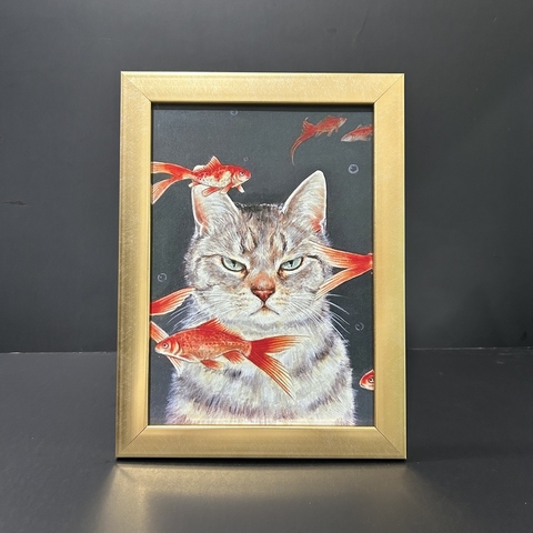 Khung tranh màu vàng xước sang trọng F3VX