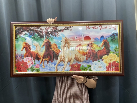 Khung Tranh Thêu Mã Đáo Thành Công F5HV