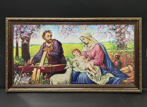 Khung Tranh Thêu Gia Đình Thánh Gia