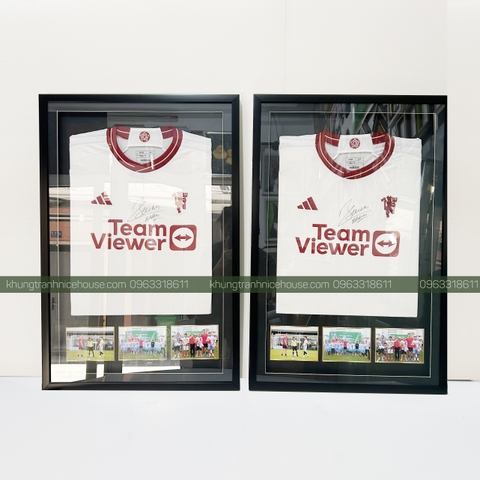 Khung Áo Đấu In Ảnh Lưu Niệm Ý Nghĩa hộp F2D VIỀN ĐEN NỀN ĐEN