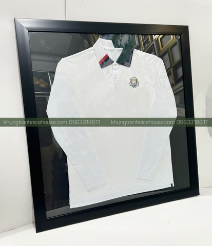 KHUNG ÁO TRẮNG VIỀN ĐEN NỀN ĐEN