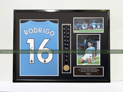 Khung áo đấu RODRIGO khung huy chương in ảnh mẫu 2015