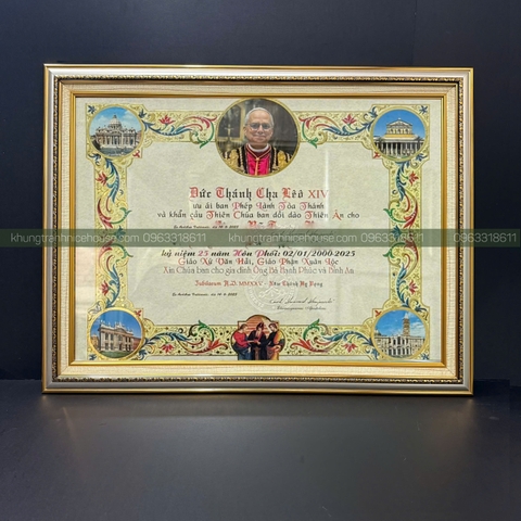 KHUNG BẰNG ÂN NHÂN CÔNG GIÁO 3707B BO SD