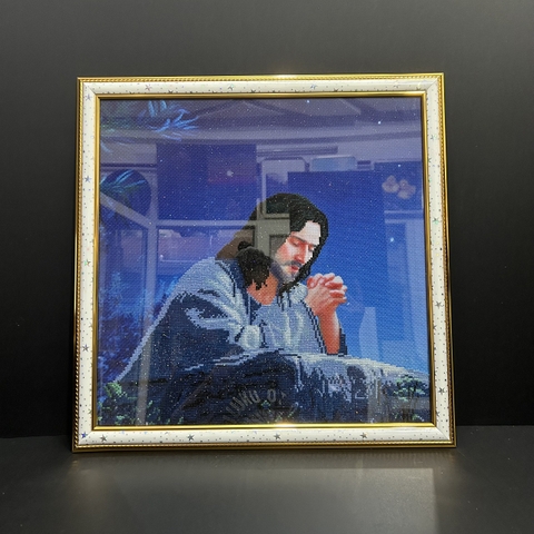 Khung Tranh Thêu Chúa Giêsu Trong Vườn Gietsimani