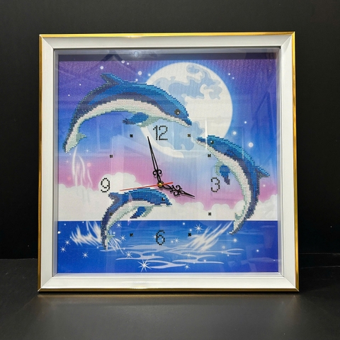 Khung Tranh Đính Đá Đồng HỒ CVT