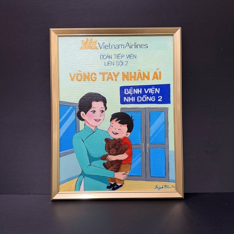 Khung Tranh Sơn Dầu Vàng Nhạt 200v