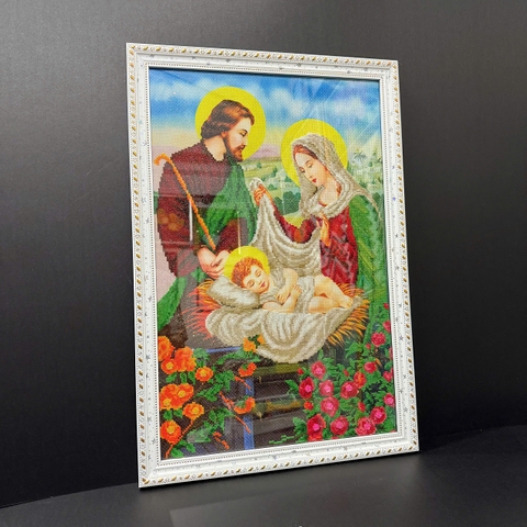 Khung Tranh Thêu Gia Đình Thánh Giá 518TVS