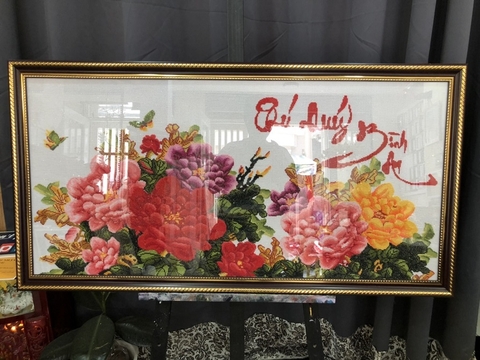 Khung Tranh Thêu Phú Quý Bình An 214N