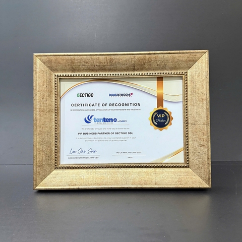 Khung Bằng Khen Vàng Xước T600