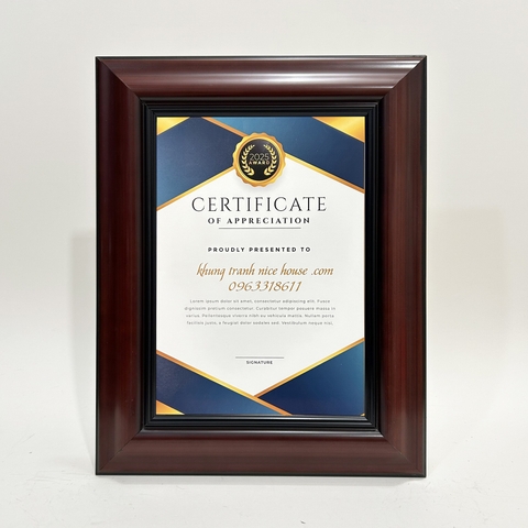 Khung Bằng Khen Gỗ XQ2