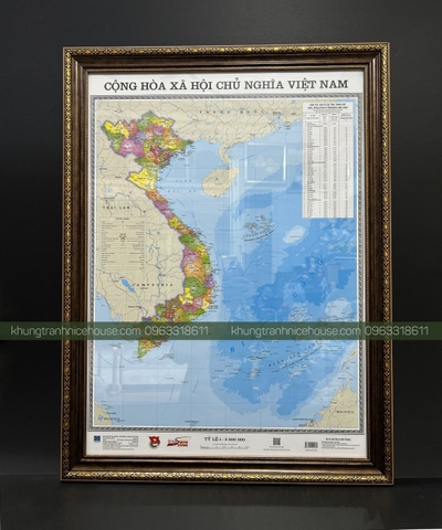 Khung bản đồ đẹp Cổ Điển F5NCĐ