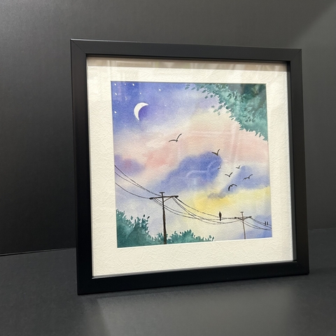 Khung Tranh Đen Bo Viền Trắng Theo Yêu Cầu