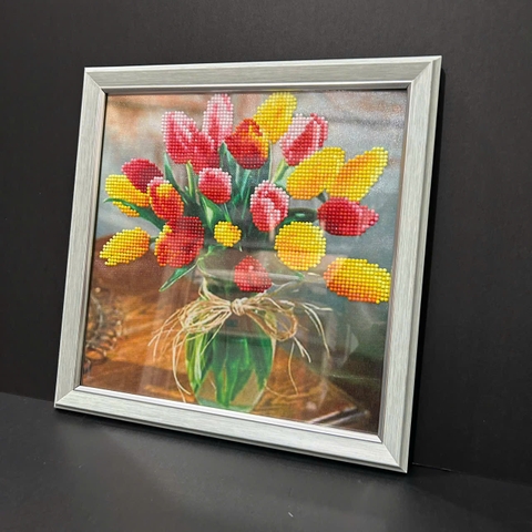 Khung Tranh Đính Đá Xanh Nhạt 200X