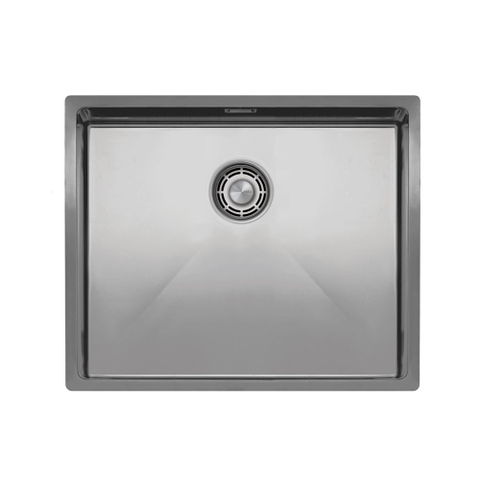 Nivito CU-500-B STAINLESS STEEL KITCHEN SINK BRUSHED STEEL DRAIN, OVERFLOW COVER & WASTE BASKET INCLUDED