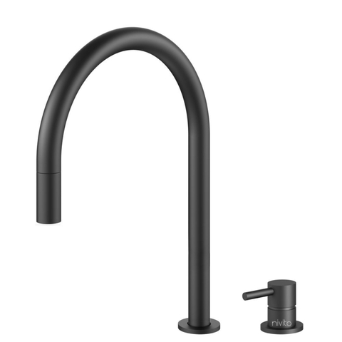 Nivito RH-120-VI BLACK KITCHEN FAUCET PULLOUT HOSE / SEPERATED BODY/PIPE