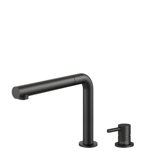 Nivito RH-620-VI BLACK KITCHEN FAUCET PULLOUT HOSE / SEPERATED BODY/PIPE