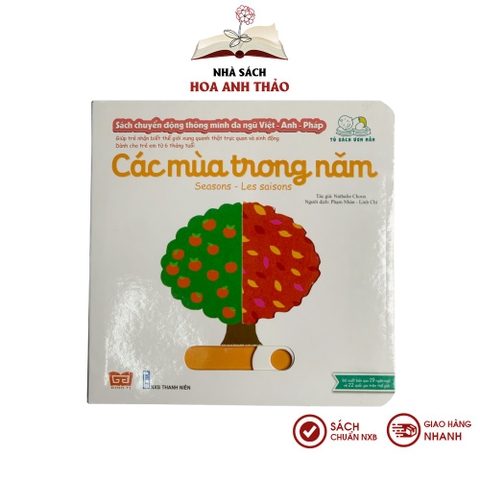 Sách chuyển động tương tác - Đa ngữ Anh Việt Pháp chủ đề Seasons Các mùa trong năm