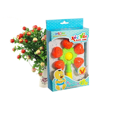 Đồ chơi Xúc xắc Antona lục lạc hình quả dâu mặt cười