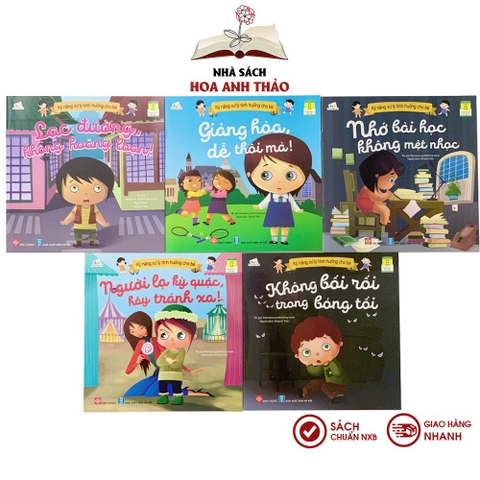 Sách Kỹ năng xử lý tình huống cho bé nhiều chủ đề (bộ 5 quyển)