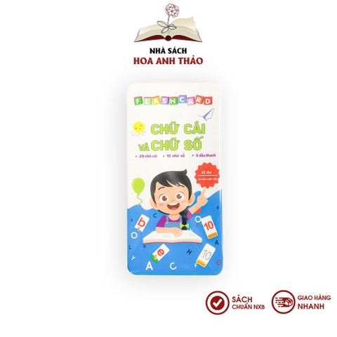 Thẻ Flashcard Việt Hà Chữ cái và chữ số 42 thẻ cho bé học Tiếng Việt