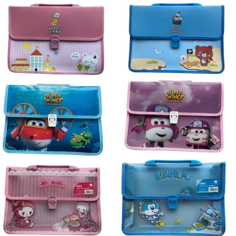 Cặp học sinh Deli  Xanh dương/ Hồng - 1 chiếc - E38134