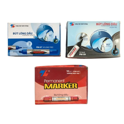 Bút Lông Dầu Thiên Long 2 Đầu To PM-09 Không Xóa Được