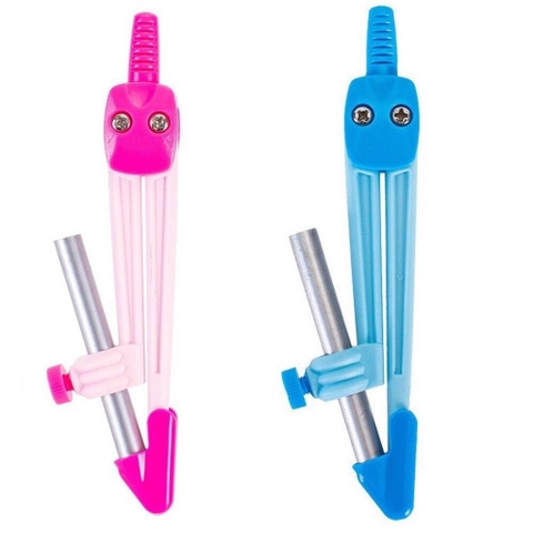 Compa học sinh Deli, Hồng/Xanh - 1 hộp - E8621