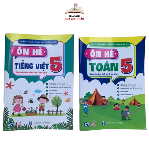 Sách - Combo Ôn Hè Toán và Tiếng Việt 5 - Dành cho học sinh lớp 5 lên lớp 6