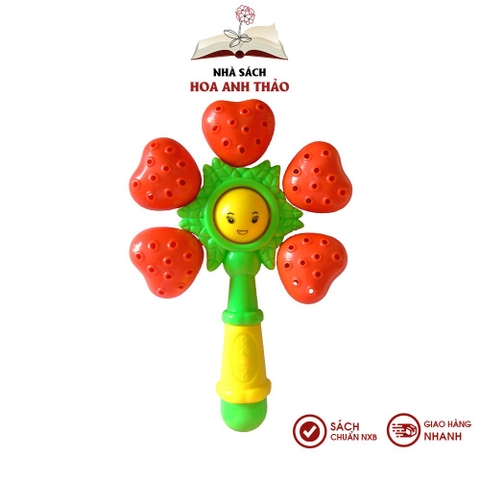 Đồ chơi Xúc xắc Antona lục lạc hình quả dâu mặt cười cho bé từ 3 tháng tuổi