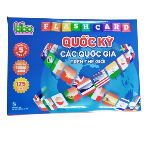 Bộ Thẻ Học Song Ngữ Quốc Kỳ Các Quốc Gia Trên Thế Giới Việt Hà